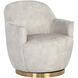 Casey Nono Cream Swivel Lounge Chair, Swivel